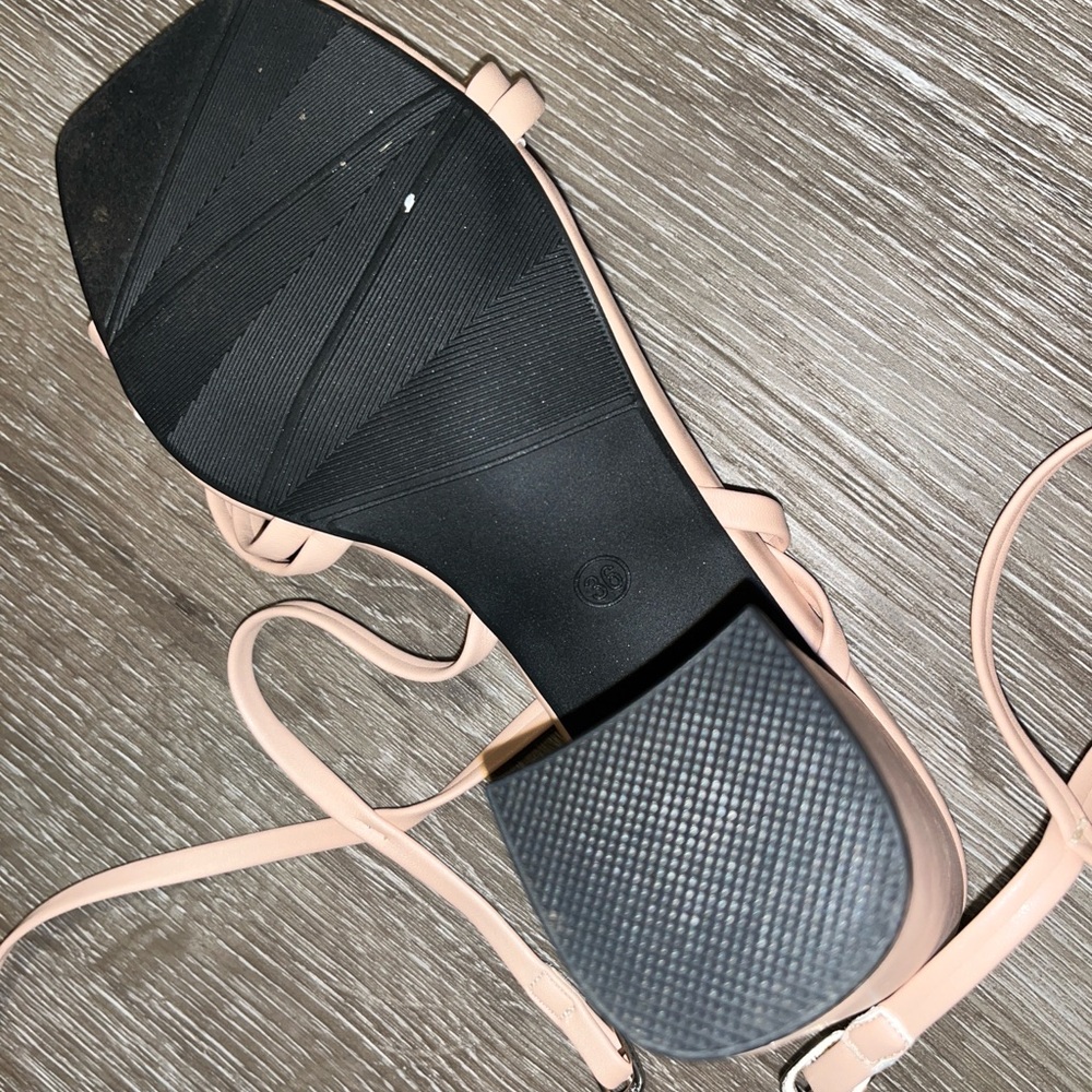 Azazie nude Strappy Block Heels - Picture 6 of 6